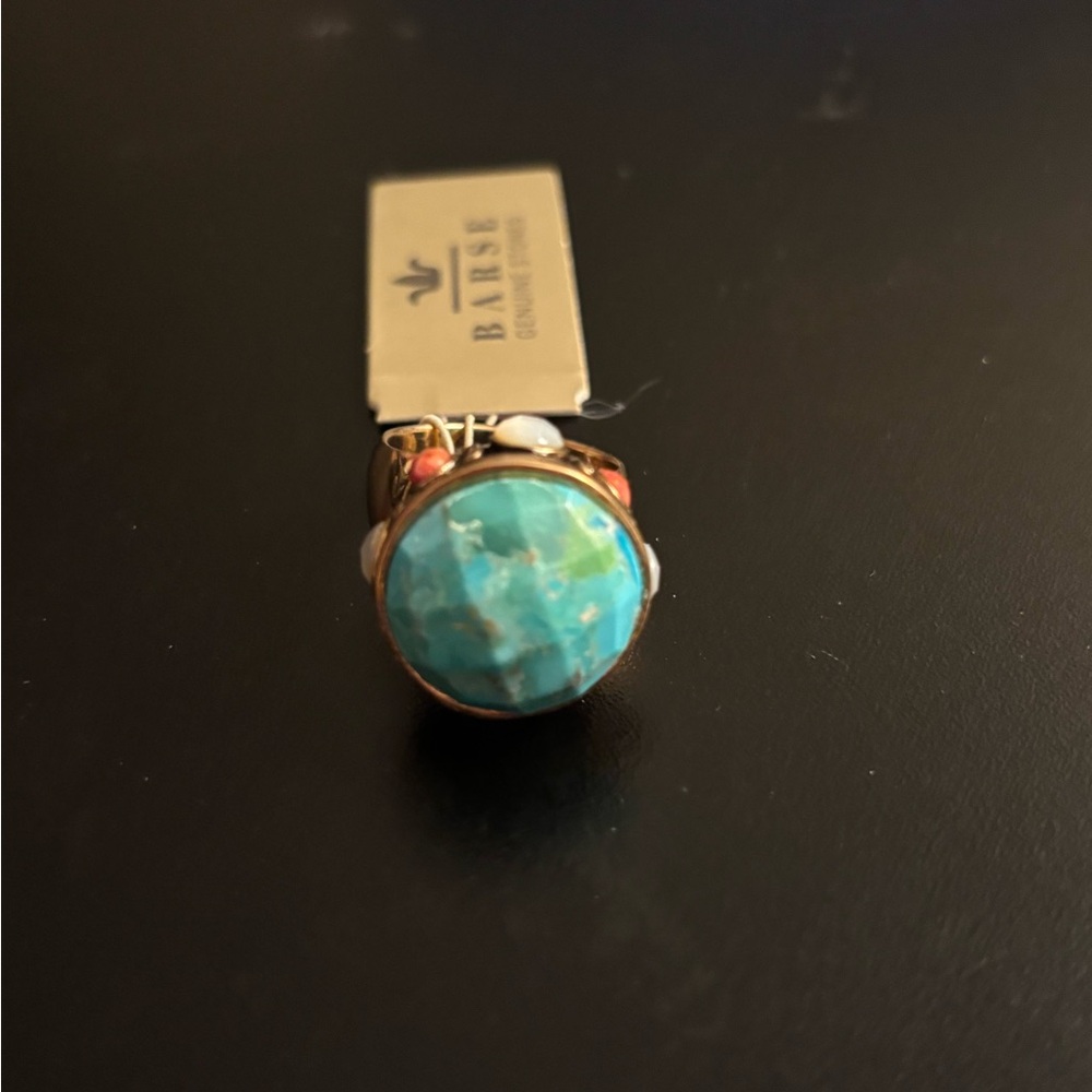 Genuine Turquoise, Coral, and Mop Jewelry Set - Picture 5 of 15